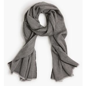 J. Crew Factory Herringbone Scarf Heather Charcoal Men's